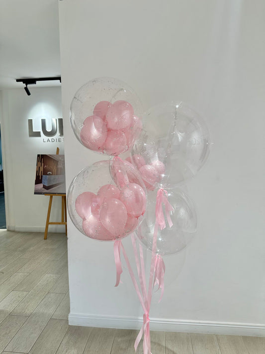 5 Custom Clear Balloons