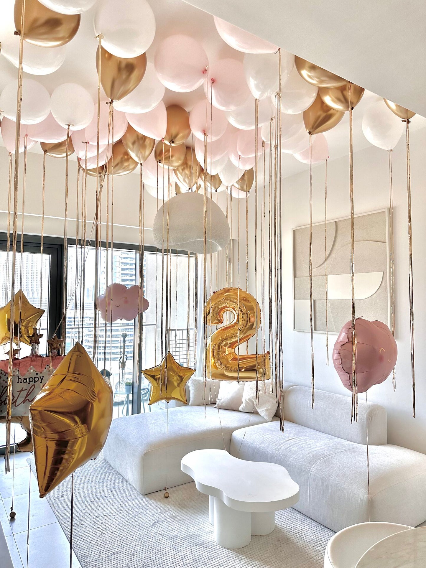 BABY GIRL SECOND BIRTHDAY BALLOONS SET