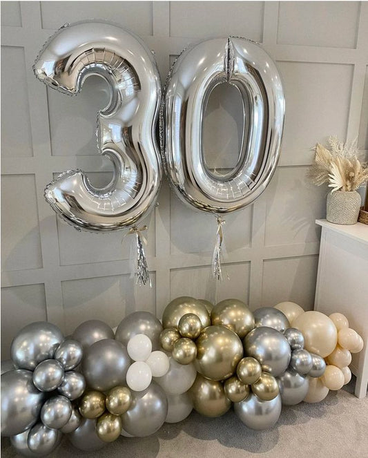 Balloon Garland with Giant Numbers