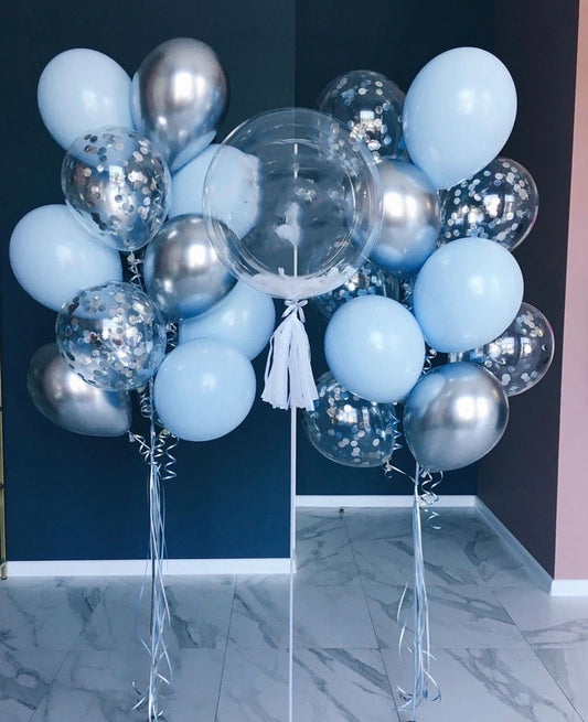 Helium Balloons Toronto - 2 Bouquets & Glear Balloon