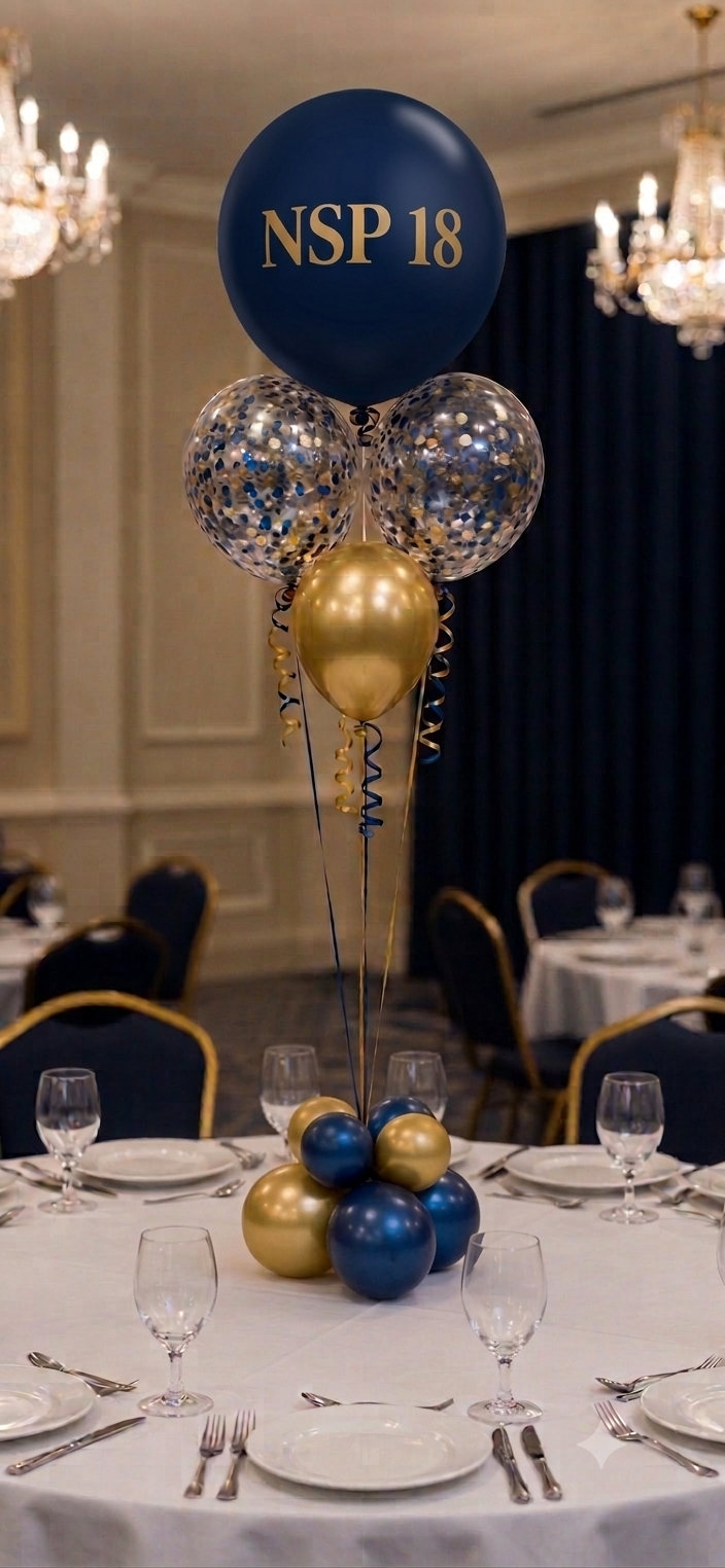 Custom Balloon Centerpiece with Personalized Message
