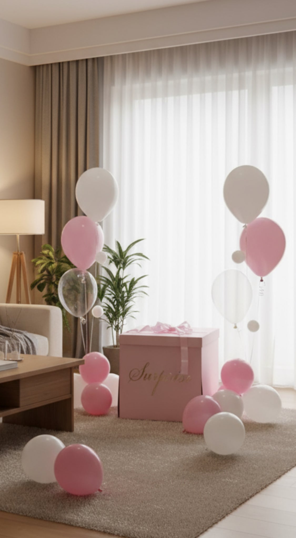 Helium Balloon Bouquets + Gift Box – Party & Celebration Set