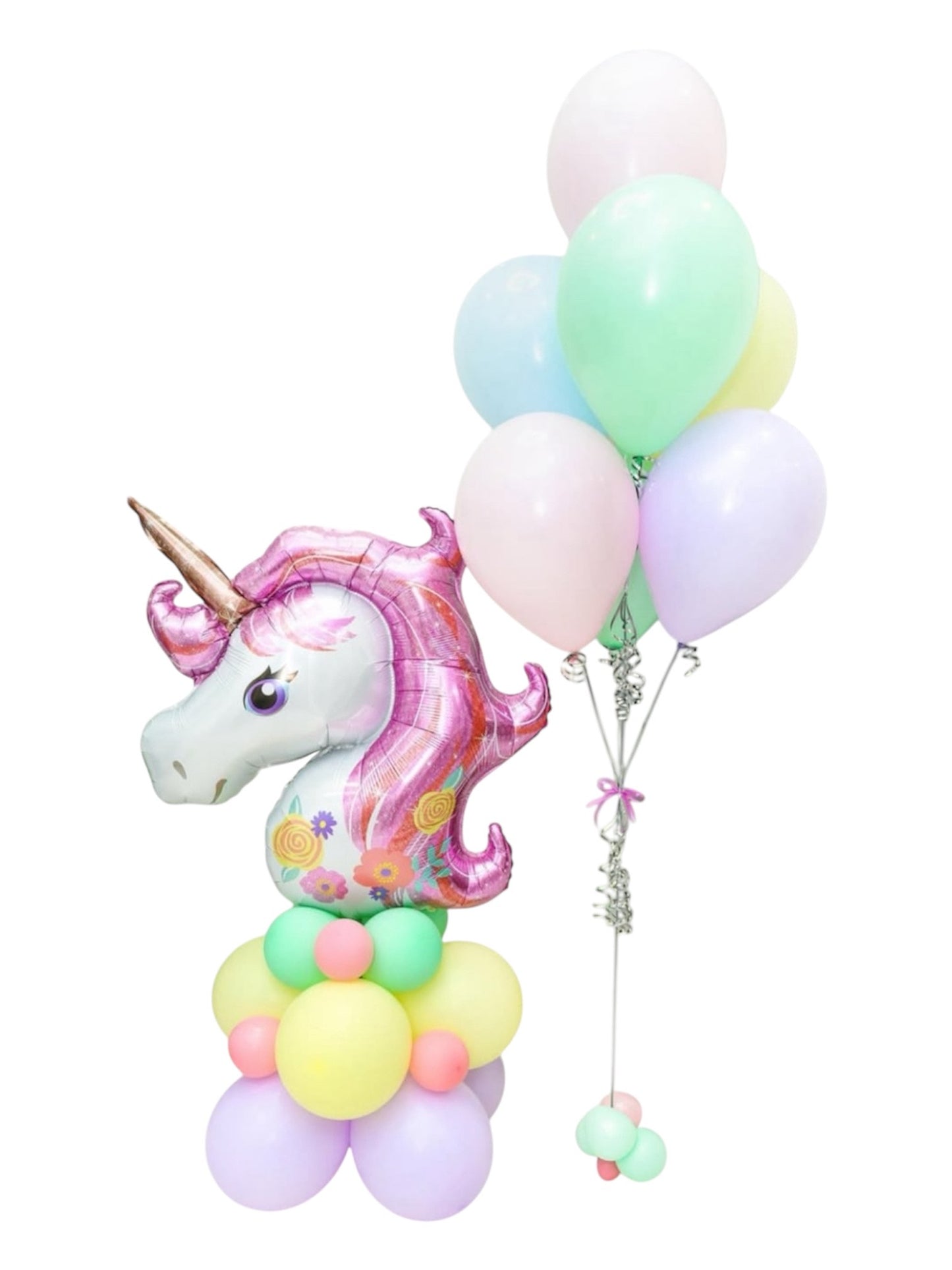 Unicorn Air - Filled Balloon Stand + Bouquet Balloon