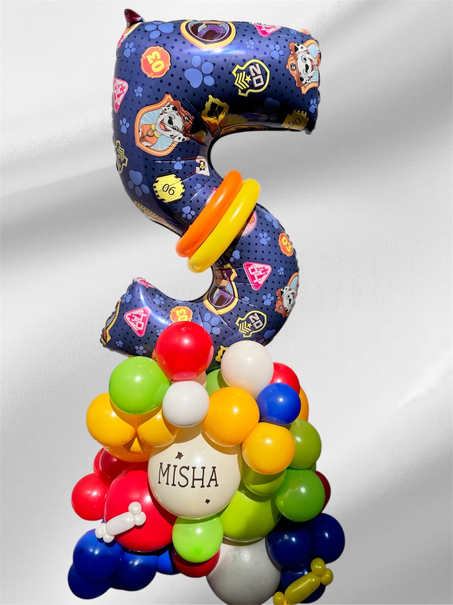 Number on Air-filled Balloon Stand