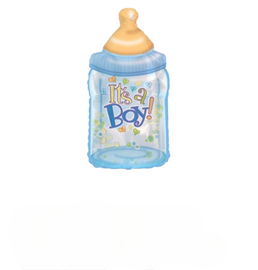 It’s a Boy Bottle Foil Balloon Super Shape Foil Free Latex