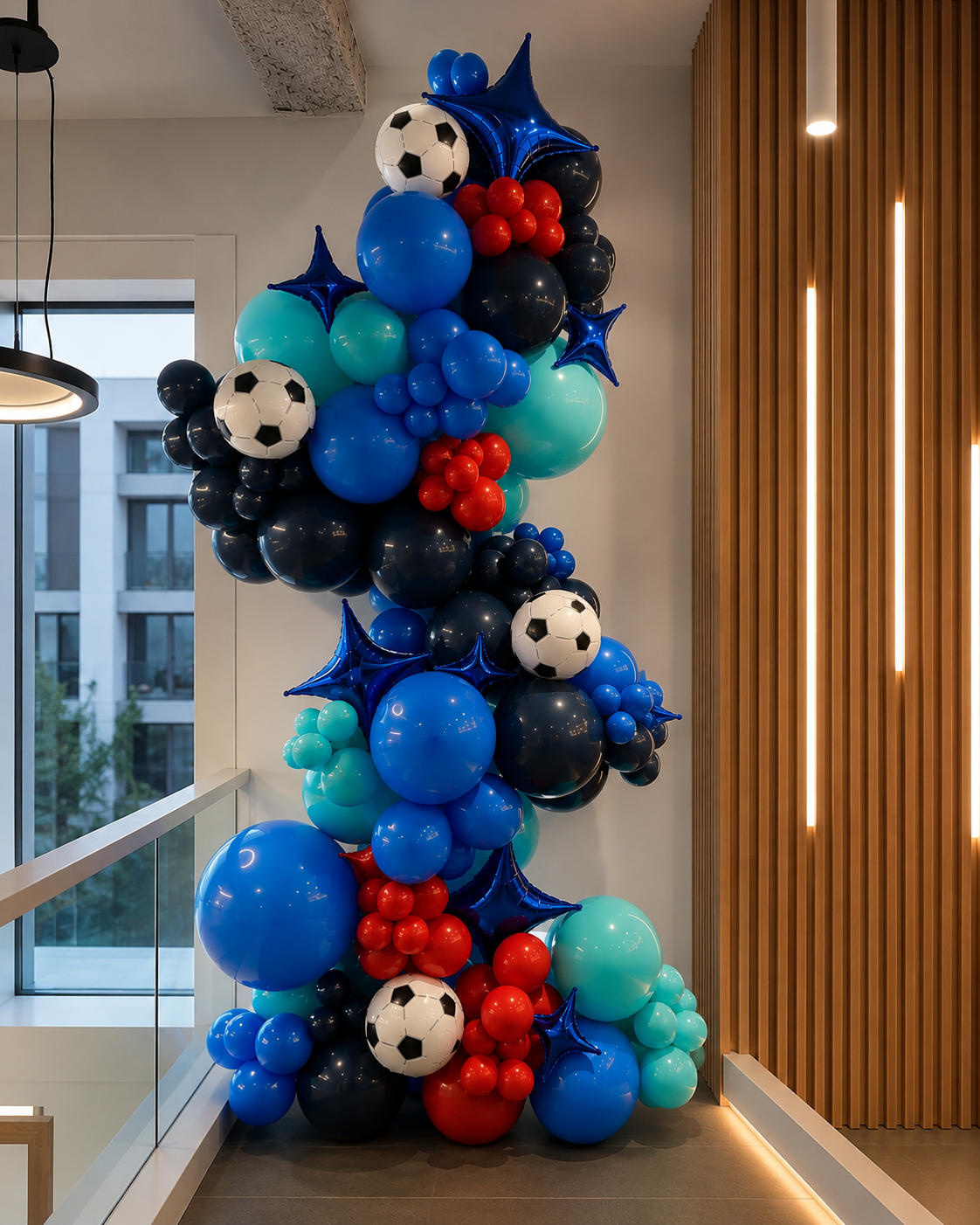 Soccer Balloon Arch Free Standing Balloon Garland 9ft – Birthday & Corporate Event Decor Richmond Hill Toronto GTA