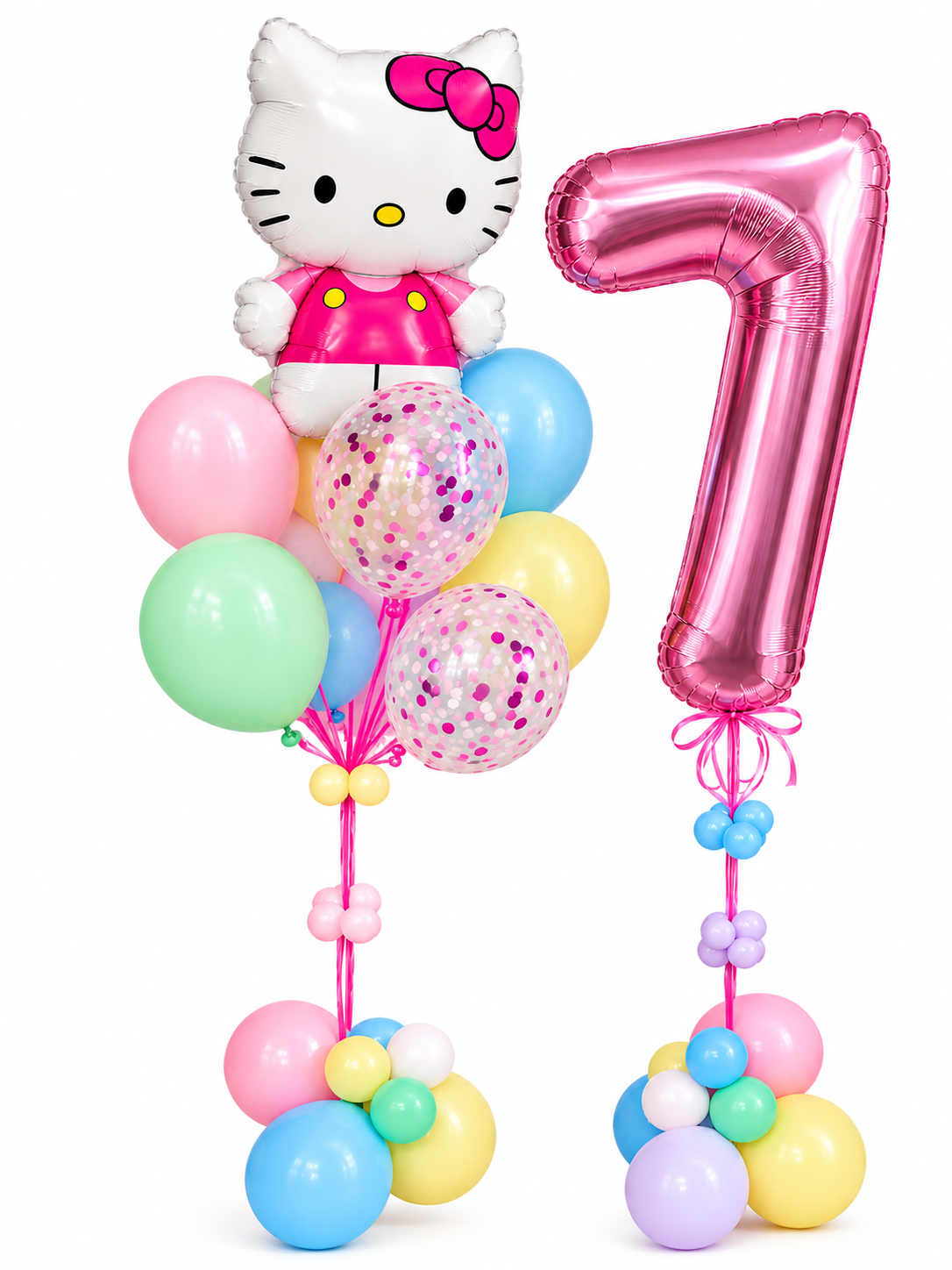 Hello Kitty Birthday Balloon Bouquet with Number