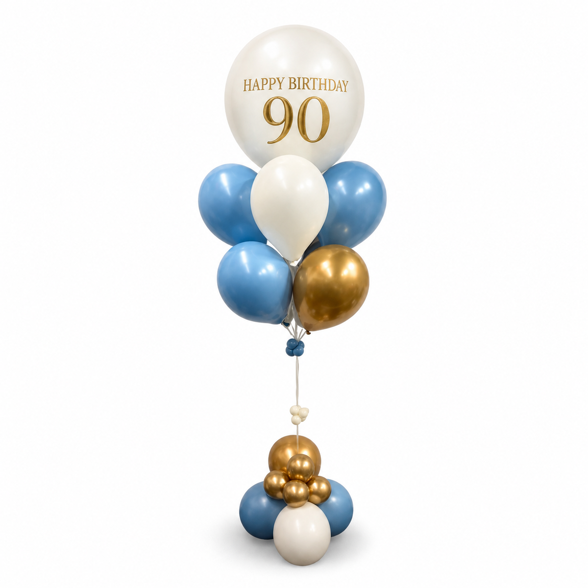 Personalized Helium Birthday Balloon Bouquet with Clear Bubble Balloon