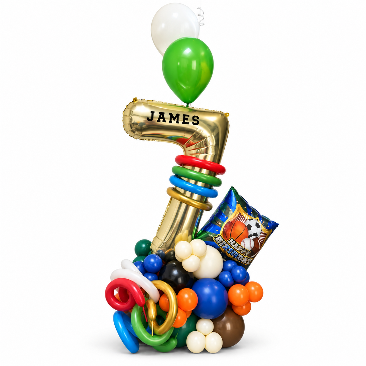 Sports Birthday Number Balloon Arrangement | North York GTA