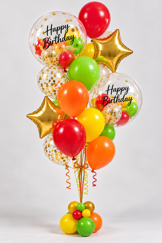 Bobo Balloons – Deluxe Jumbo Mixed Birthday Balloon Bouquet