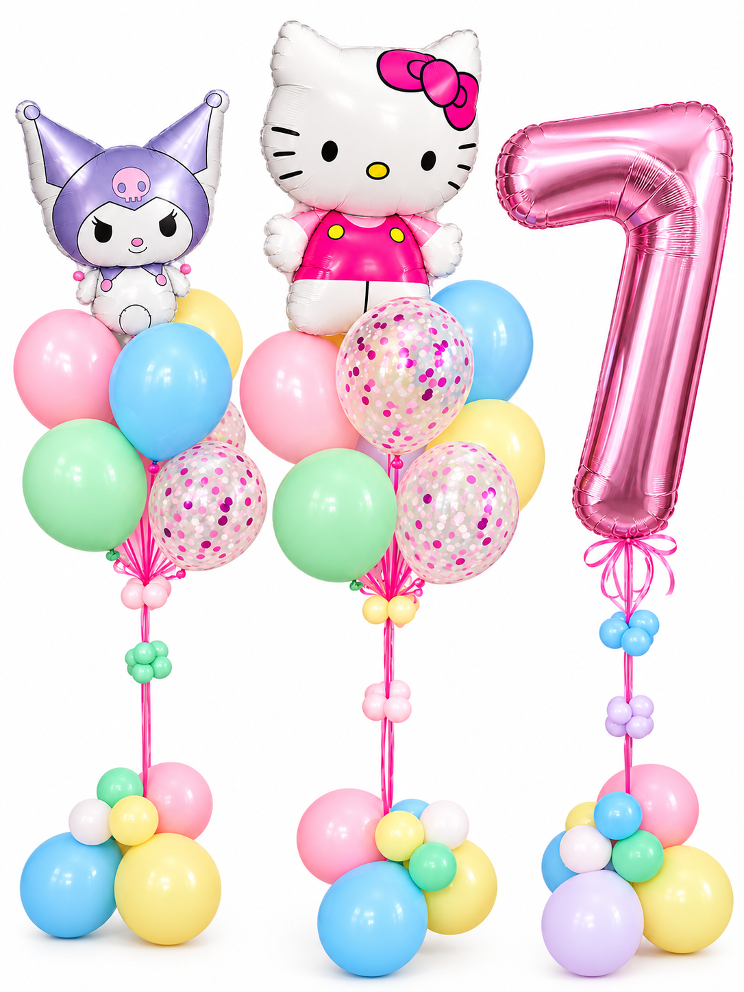 Hello Kitty Helium Balloon Package with Number