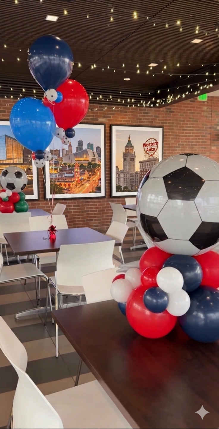 Soccer Balloon Decor & Centerpieces Markham | Balloon Delivery Toronto & GTA