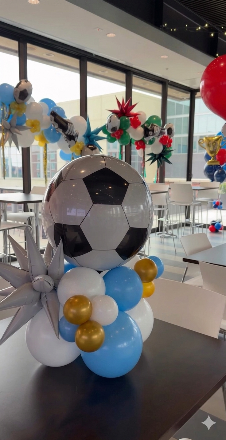 Soccer Balloon Decor & Centerpieces Markham | Balloon Delivery Toronto & GTA