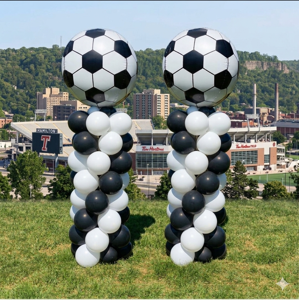 FIFA 2026 Balloon Column Toronto | Soccer Theme Balloon Decor | Custom Event Balloons