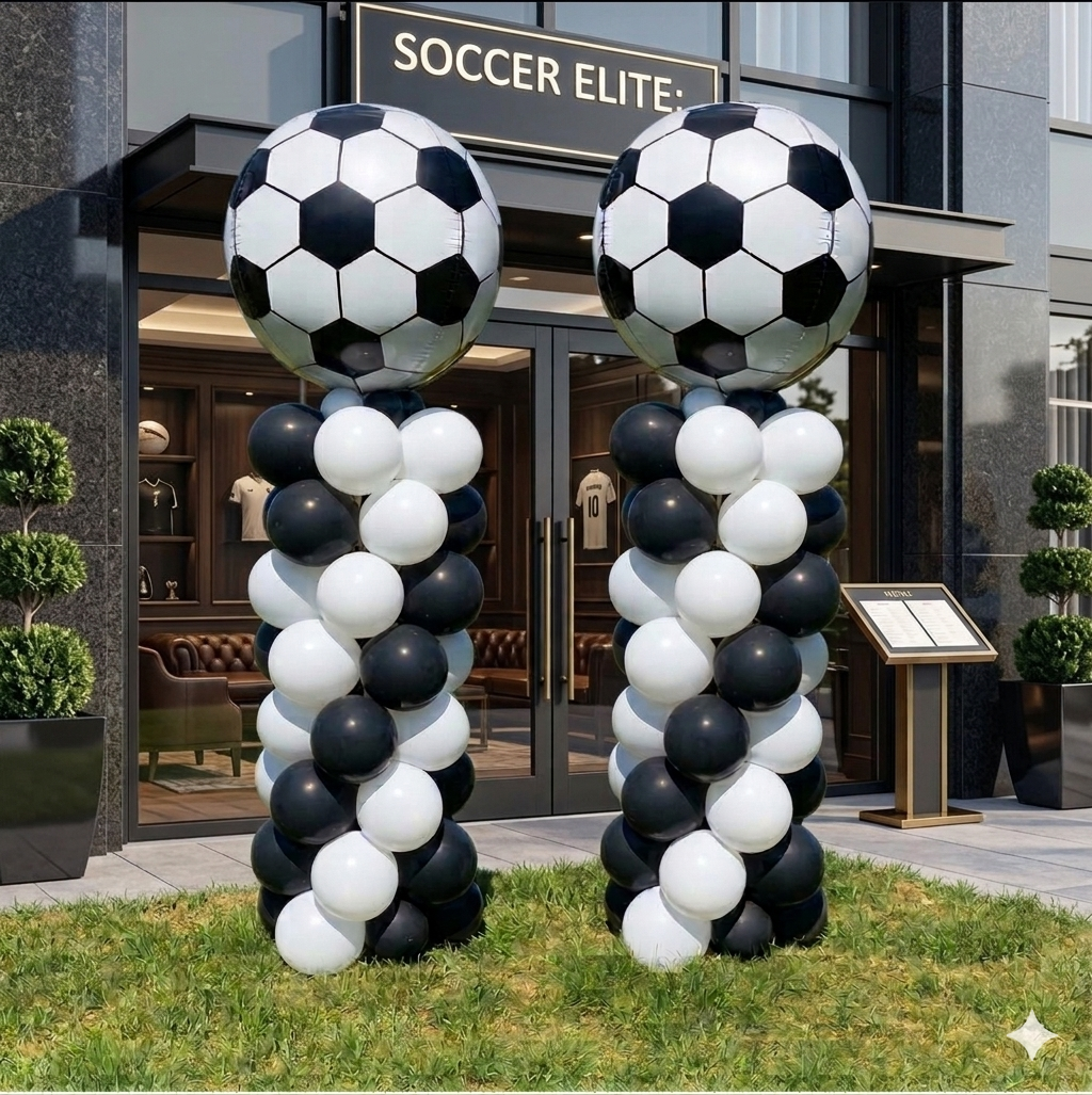 FIFA 2026 Balloon Column Toronto | Soccer Theme Balloon Decor | Custom Event Balloons