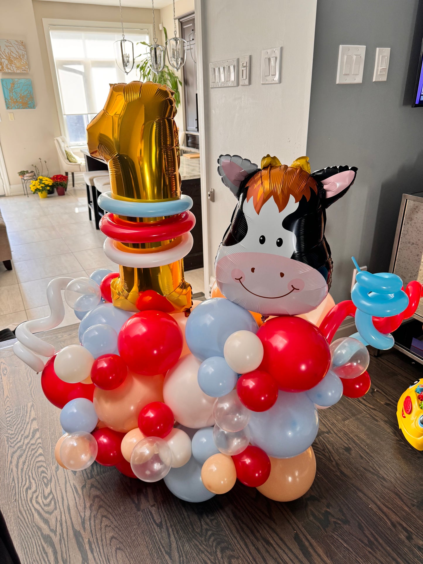 Wild One Balloon Cluster – Stand for First Birthday Party Toronto