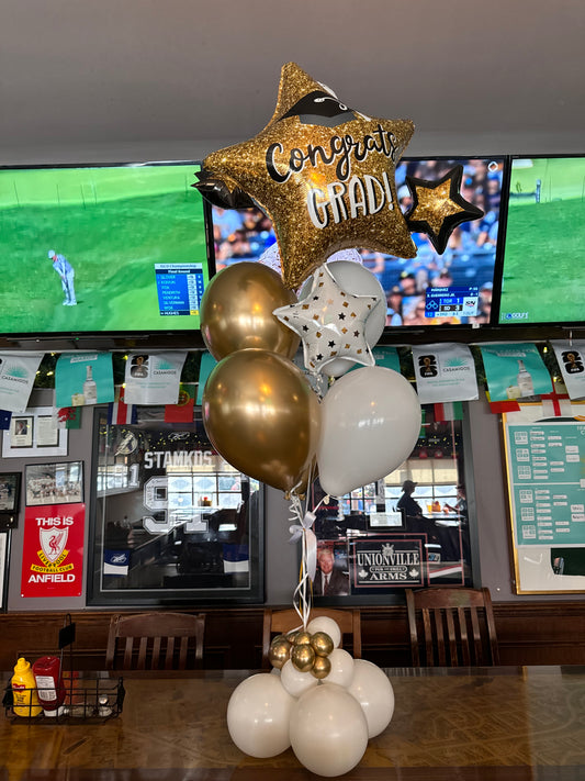 Congrats Grad Big Star Balloon Bouquet | Markham Graduation Balloons