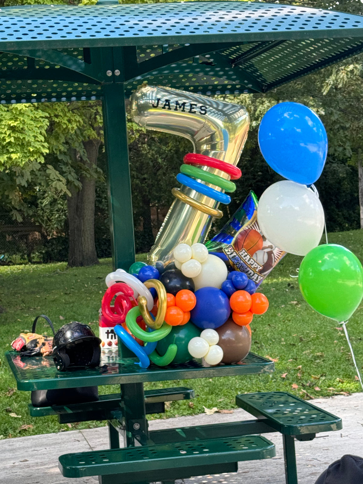 Sports Birthday Number Balloon Arrangement | North York GTA