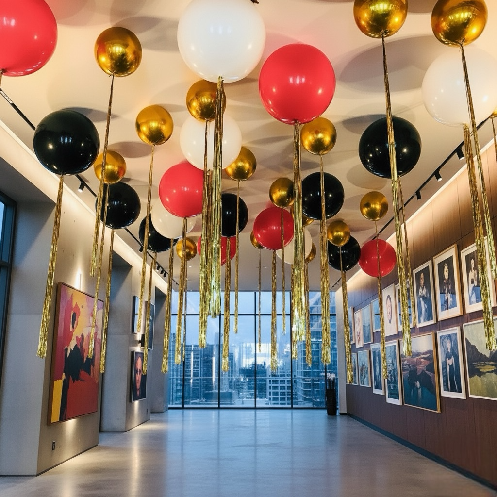 Helium Balloon XL Jumbo – Metallic Tinsel Tail Decor Markham & GT