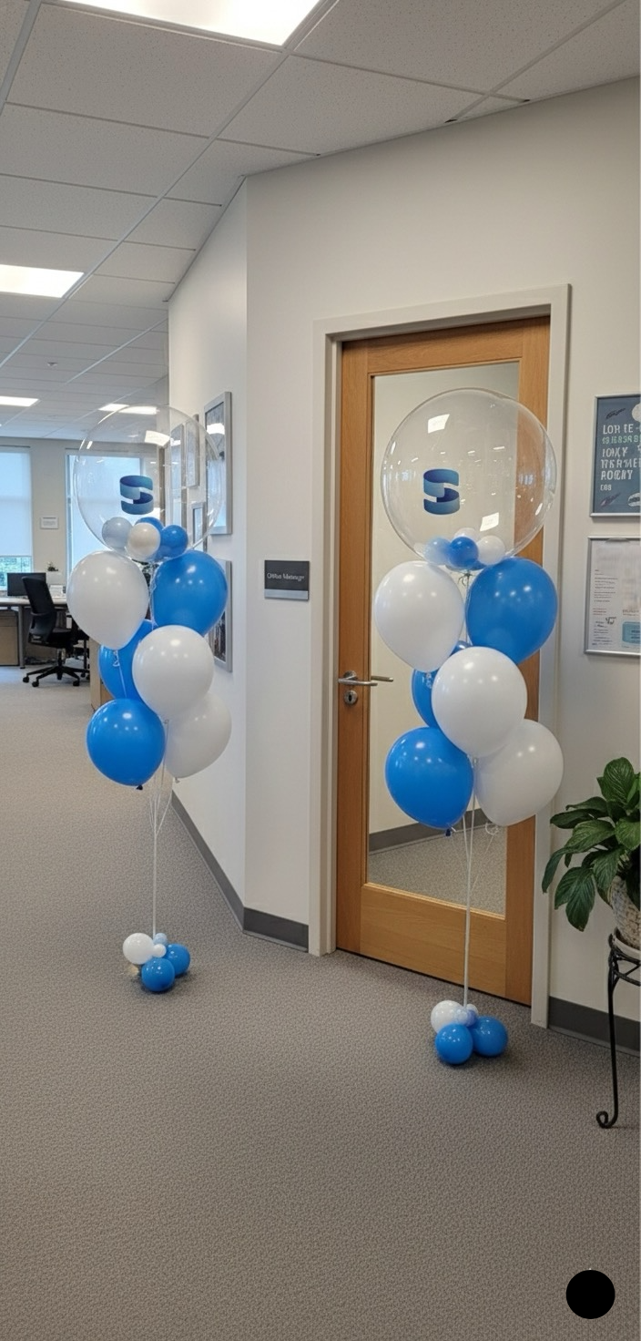 Corporate Balloon Set Clear Balloons Bubble Base Custom Logo Toronto GTA