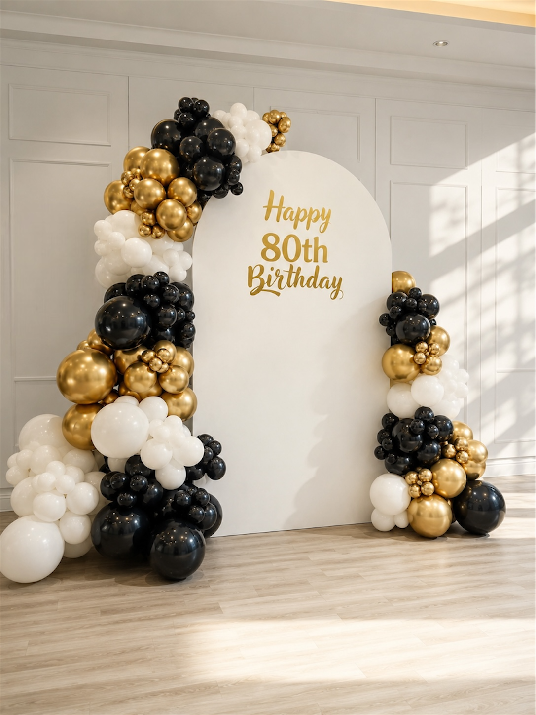 Custom Wooden Backdrop Package with Balloon Garland