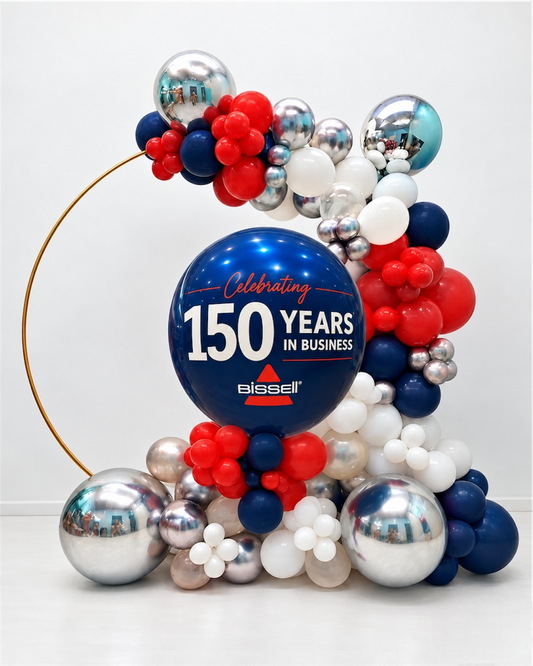 Corporate Balloon Hoop Backdrop — Custom Logo Event Decor — Toronto & GTA